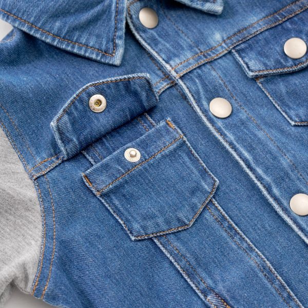 Midwash Blue/Gray Denim Jacket