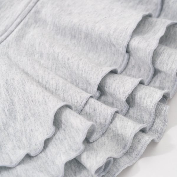 Light Heather Gray Peplum Hoodie