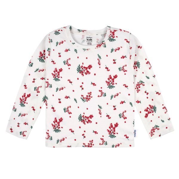 2-Piece Infant & Toddler Girls Red Holly Berries Jumper & Top Set