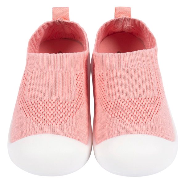 Infant & Toddler Girls Pink Stretchy Knit Slip-On Sneaker
