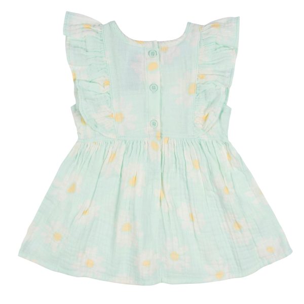 2-Piece Baby & Toddler Girls Daisies Gauze Dress & Diaper Cover Set