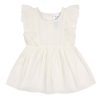 2-Piece Baby & Toddler Girls Ivory Gauze Dress & Diaper Cover Set