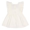 2-Piece Baby & Toddler Girls Ivory Gauze Dress & Diaper Cover Set