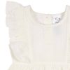 2-Piece Baby & Toddler Girls Ivory Gauze Dress & Diaper Cover Set