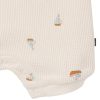 Baby Boys Beige Sailboat Sleeveless Romper