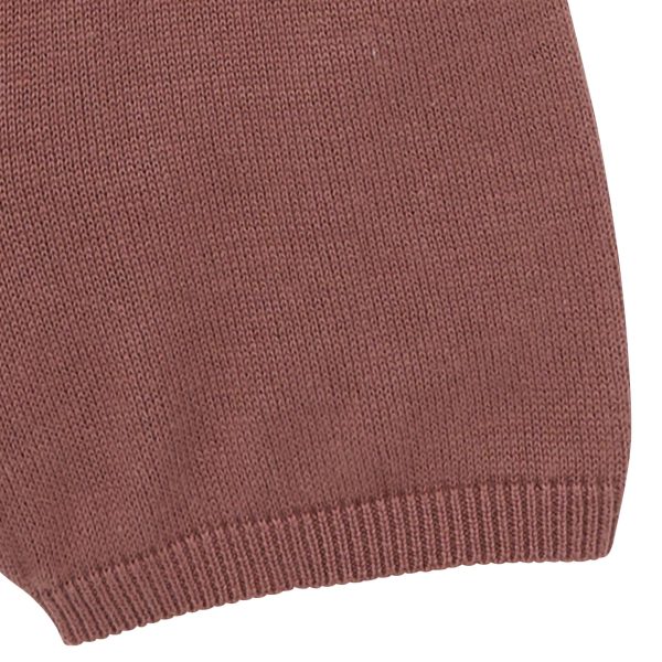 2-Piece Baby Boys Brown Johnny Collar Sweater Knit Set