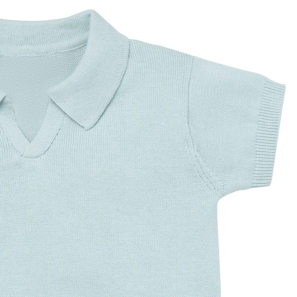 2-Piece Baby Boys Light Sky Johnny Collar Sweater Knit Set
