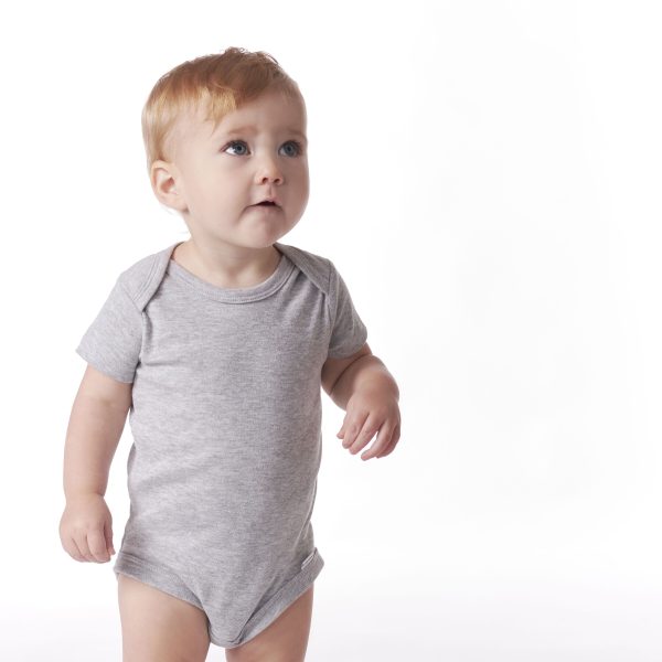 5-Pack Baby Neutral Gray Heather Ribbed Onesies? Bodysuits