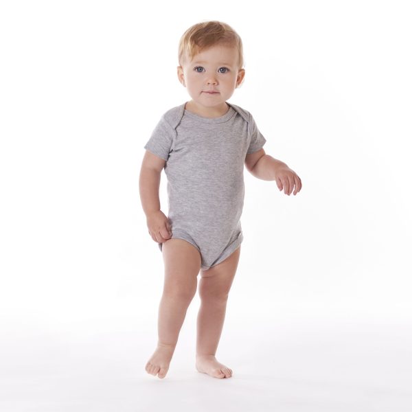 5-Pack Baby Neutral Gray Heather Ribbed Onesies? Bodysuits