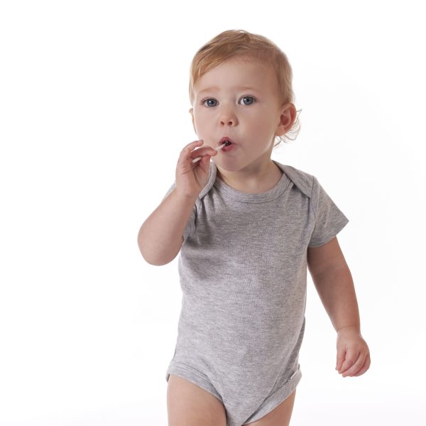 5-Pack Baby Neutral Gray Heather Ribbed Onesies? Bodysuits
