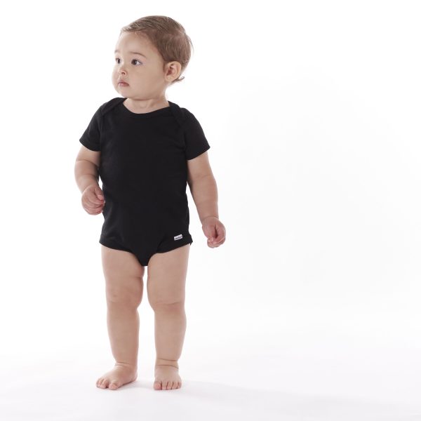 5-Pack Baby Black Premium Short Sleeve Onesies? Bodysuits