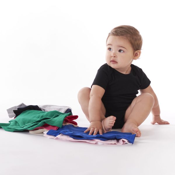 5-Pack Baby Black Premium Short Sleeve Onesies? Bodysuits