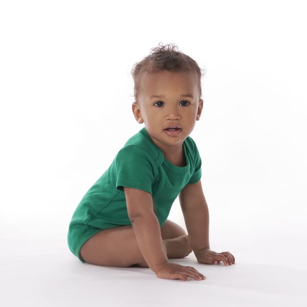 5-Pack Baby Kelly Green Premium Short Sleeve Onesies? Bodysuits