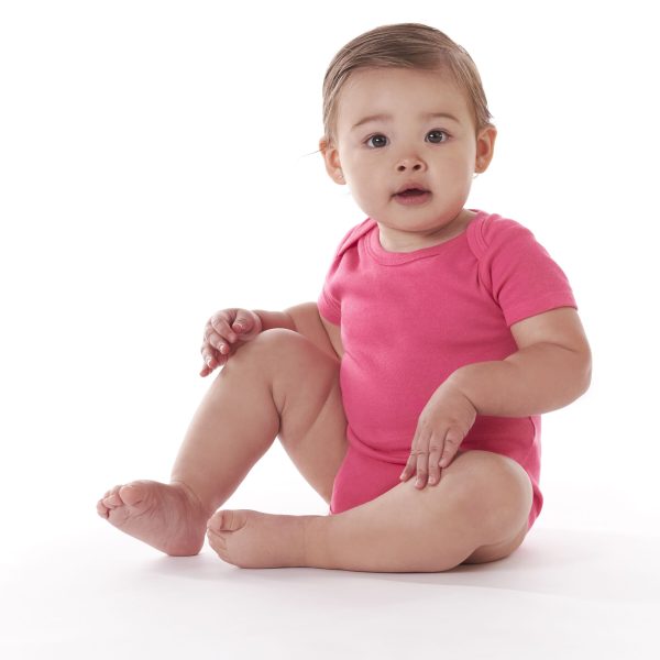 5-Pack Baby Hot Pink Premium Short Sleeve Onesies? Bodysuits