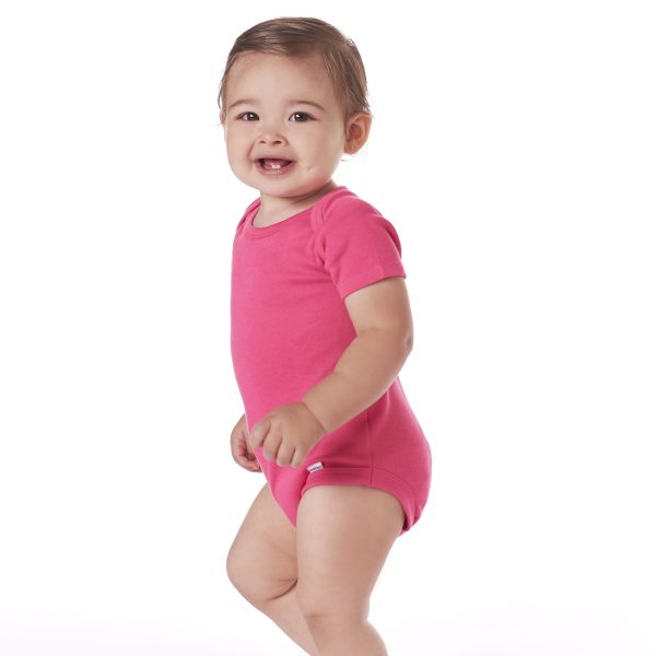 5-Pack Baby Hot Pink Premium Short Sleeve Onesies? Bodysuits