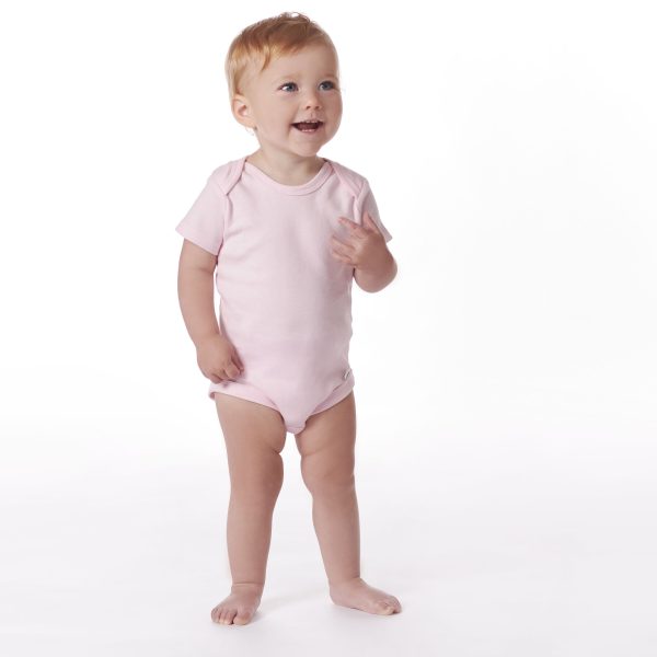 5-Pack Baby Light Pink Premium Short Sleeve Onesies? Bodysuits
