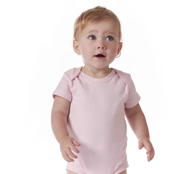 5-Pack Baby Light Pink Premium Short Sleeve Onesies? Bodysuits