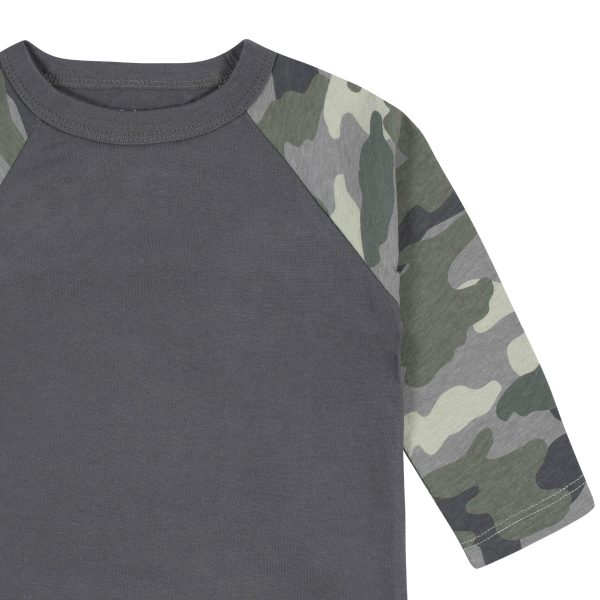 3-Pack Baby & Toddler Boys Color Me Camo Long Sleeve Baseball Tees
