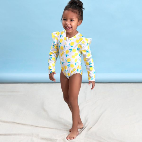 Baby & Toddler Girls UPF 50+ Lemon Squeeze Rash Guard