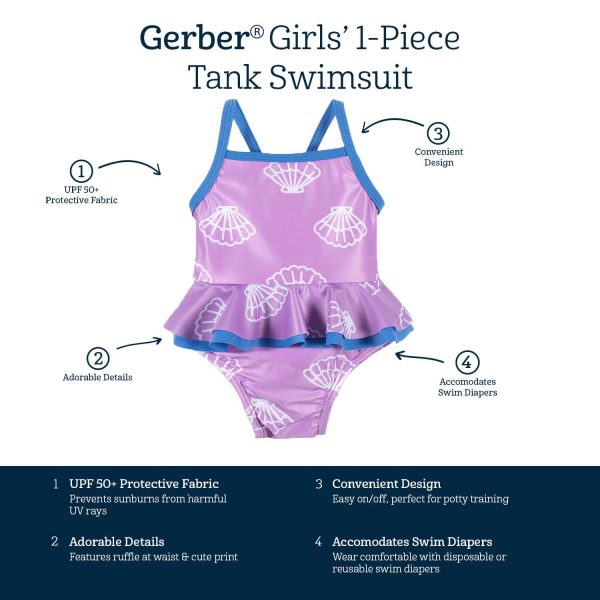 Baby & Toddler Girls UPF 50+ Vacation Vibes One-Piece Swimsuit