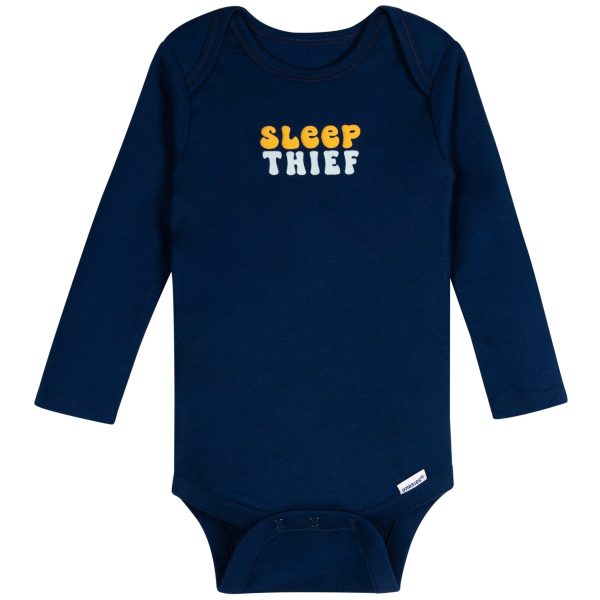 6-Pack Baby Boys Food Long Sleeve Onesies? Bodysuits