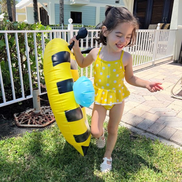 Baby & Toddler Girls UPF 50+ Yellow Dots One-Piece Swimsuit