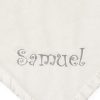 Embroidered Neutral Ivory Plush Blanket