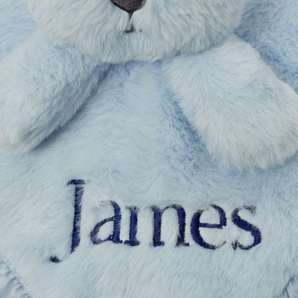 Embroidered Boys Light Blue Security Blanket