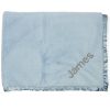 Embroidered Boys Light Blue Plush Blanket