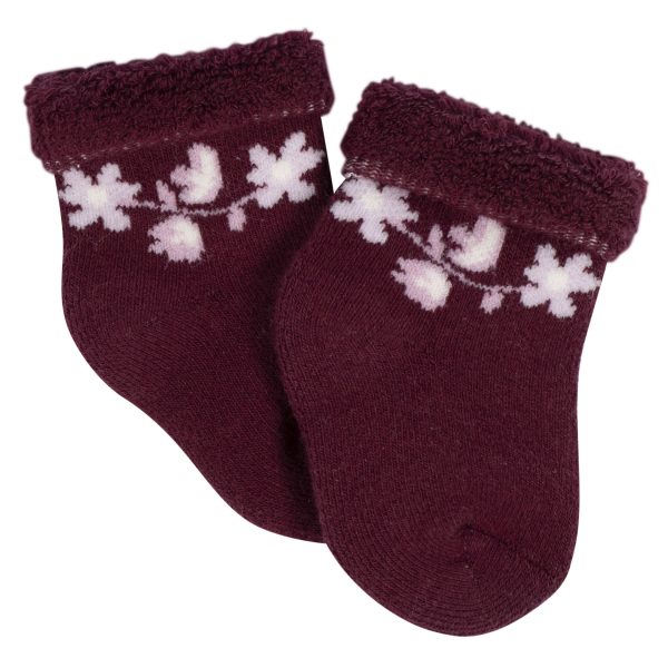 12-Pack Baby Girls Lavender Garden Terry Wiggle Proof? Socks