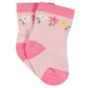 12-Pack Baby & Toddler Girls Floral Fox Jersey Crew Wiggle Proof? Socks