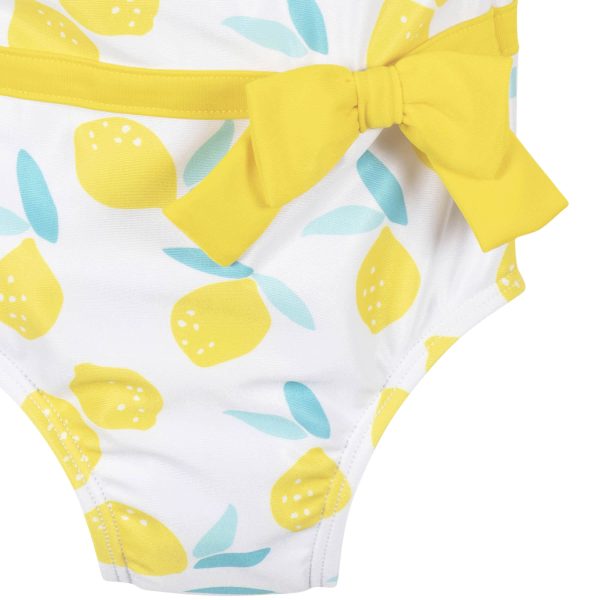 Baby & Toddler Girls UPF 50+ Lemon Squeeze One-Piece Swimsuit With Ruffle
