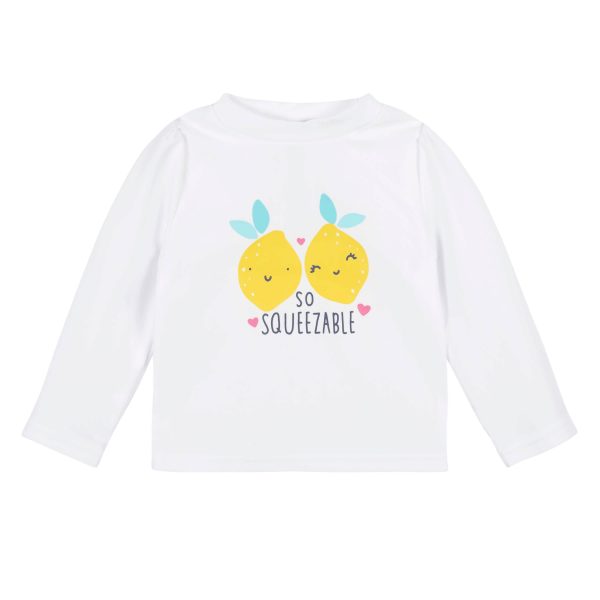 2-Piece Baby & Toddler Girls UPF 50+ Lemon Squeeze Rash Guard & Swim Bottoms Set