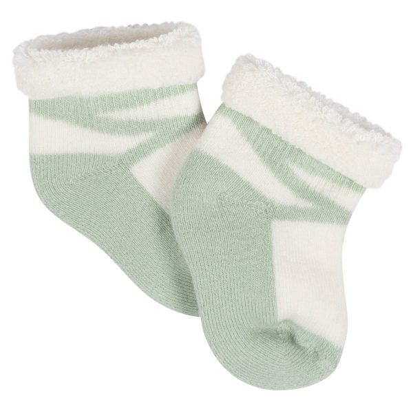 12-Pack Baby Girls Golden Floral Terry Wiggle Proof? Socks