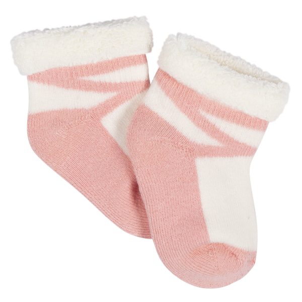 12-Pack Baby Girls Golden Floral Terry Wiggle Proof? Socks