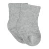 8-Pack Baby & Toddler Gray Heather Wiggle Proof? Jersey Crew Socks