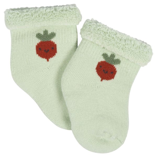 12-Pack Baby Neutral Happy Veggies Terry Wiggle Proof? Socks