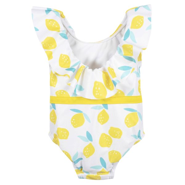 Baby & Toddler Girls UPF 50+ Lemon Squeeze One-Piece Swimsuit With Ruffle