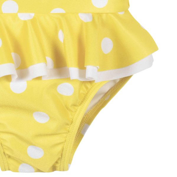 Baby & Toddler Girls UPF 50+ Yellow Dots One-Piece Swimsuit