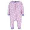 3-Pack Baby & Toddler Girls Rainbow Floral Snug Fit Footless Pajamas