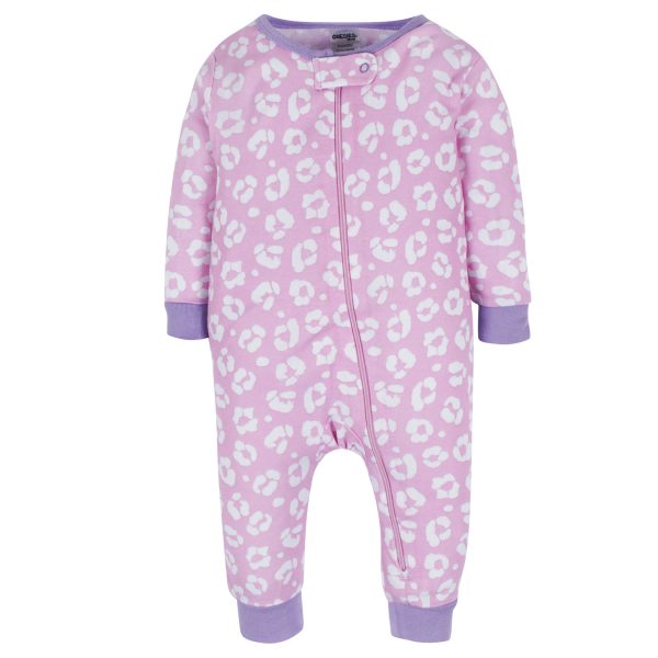 3-Pack Baby & Toddler Girls Rainbow Floral Snug Fit Footless Pajamas