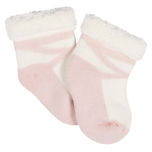 12-Pack Baby Girls Golden Floral Terry Wiggle Proof? Socks