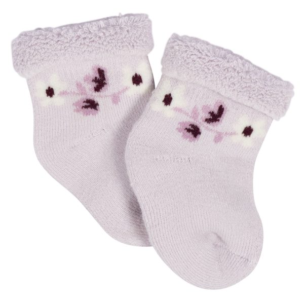 12-Pack Baby Girls Lavender Garden Terry Wiggle Proof? Socks