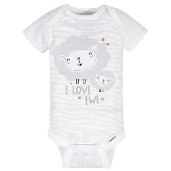 8-Pack Baby Neutral Sheep Short Sleeve Onesies? Bodysuits
