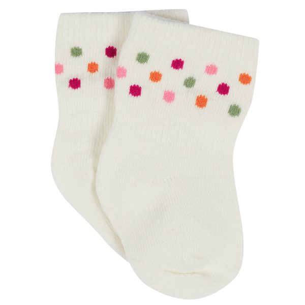 12-Pack Baby & Toddler Girls Floral Fox Jersey Crew Wiggle Proof? Socks