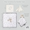 Embroidered Elephant Baby Neutral Security Blanket