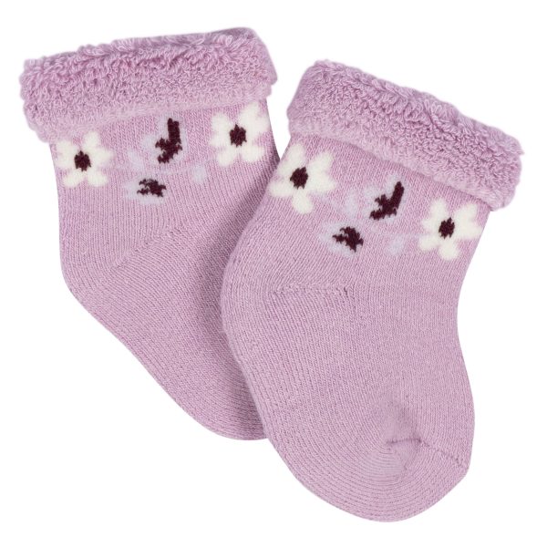 12-Pack Baby Girls Lavender Garden Terry Wiggle Proof? Socks