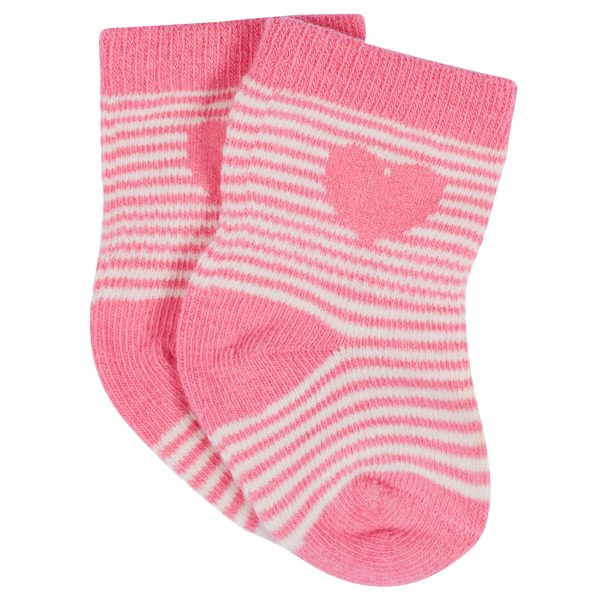 12-Pack Baby & Toddler Girls Floral Fox Jersey Crew Wiggle Proof? Socks