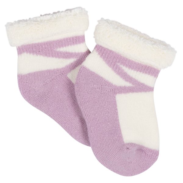 12-Pack Baby Girls Lavender Garden Terry Wiggle Proof? Socks
