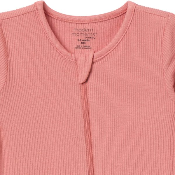 2-Pack Baby Neutral Pasta Dinner Zip Front Rompers